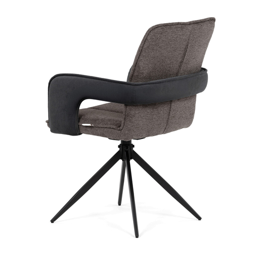 Jídelní židle otočná 180°, šedá, látka, DCH-F1146 GREY2