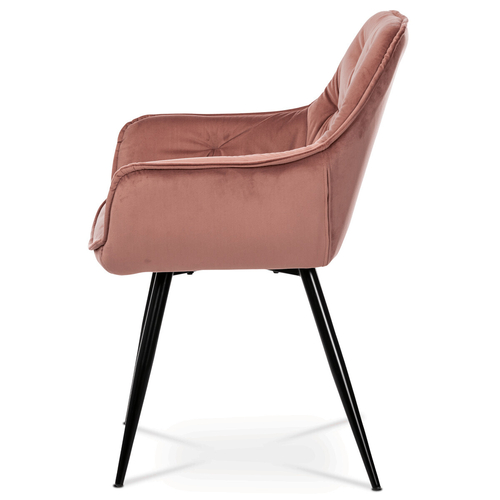 Jídelní židle, růžová, sametová látka, DCH-421 PINK4