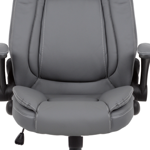 Kancelářské křeslo, houpací mechanismus, šedá ekokůže, KA-G301 GREY