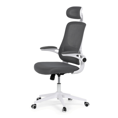Kancelářská židle, houpací mechanismus, šedá síťovina, KA-Q843 GREY