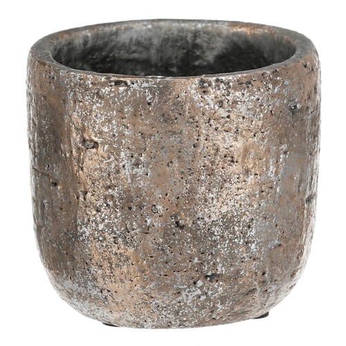 Obal betonový - kulatý, vysoký, vel. S, měděno-zlatý