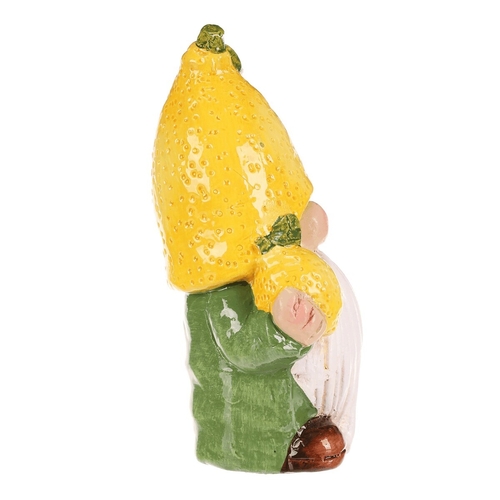 Trpaslík citrónový - keramická figurka, vel. S, barva žlutá
