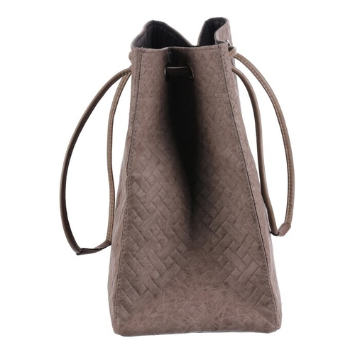 Koš prádelní - látkový, stahovací, hnědá barva