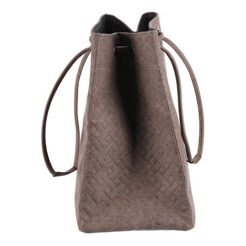 Koš prádelní - látkový, stahovací, hnědá barva