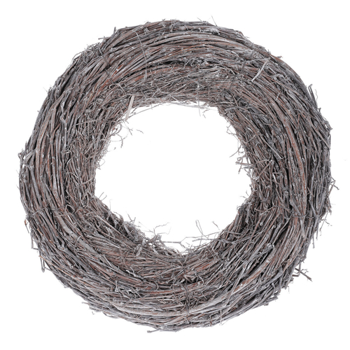 Věnec proutěný - pr. 30 cm, šedá barva