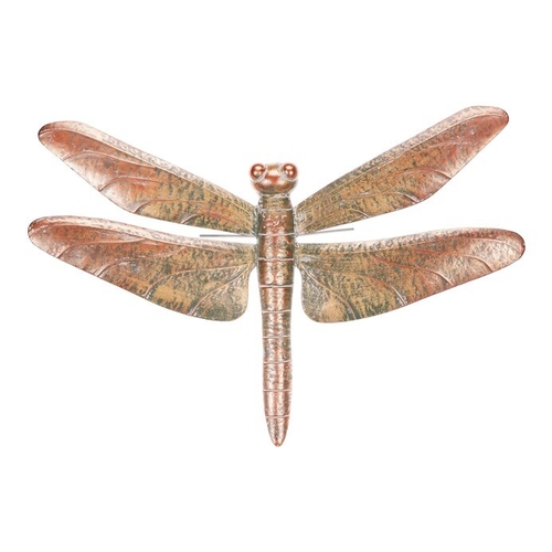 Vážka kovová - zahradní dekorace, měděná