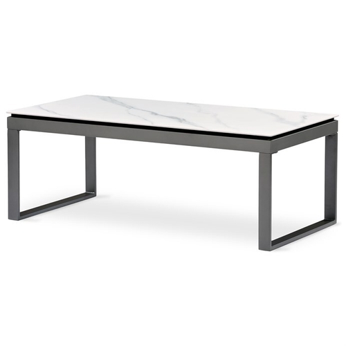 Konferenční stolek 121x61x45cm, slinutá keramika, mramor, AHG-284 WT