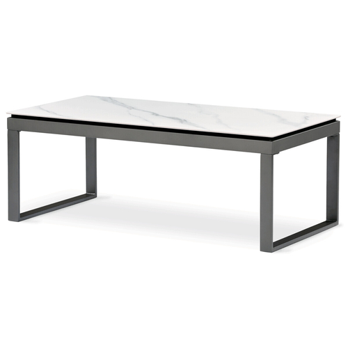 Konferenční stolek 121x61x45cm, slinutá keramika, mramor, AHG-284 WT