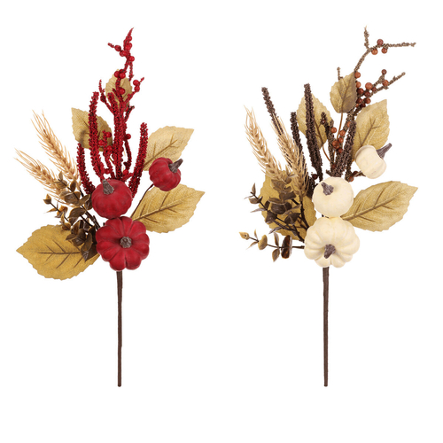 Větev umělá - dýně, bobule a klasy, mix 2, cena za 1 ks