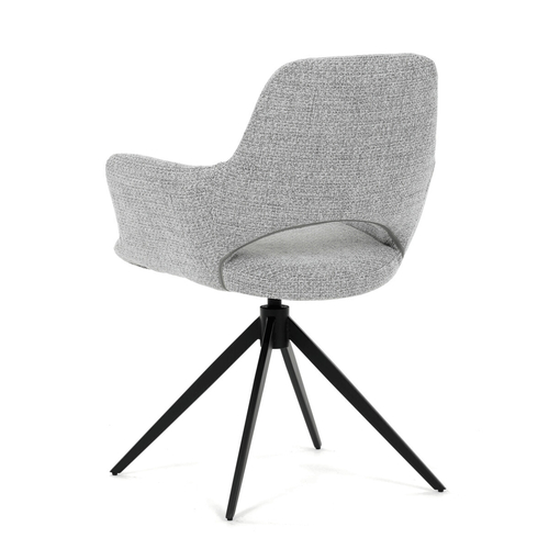 Jídelní židle otočná 360°, šedá, látka, DCH-D1320 GREY2
