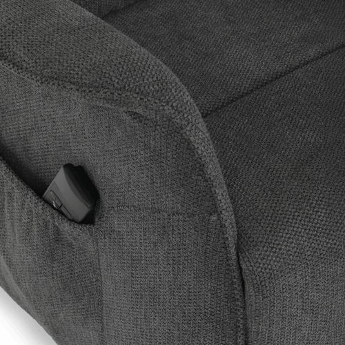 Polohovací křeslo, elektrické kabelové ovládání, šedá, látka, TV-L8960 GREY2