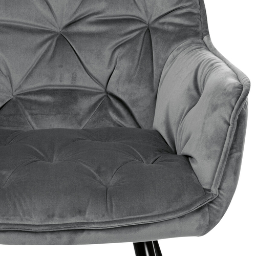 Jídelní židle, šedá, sametová látka, DCH-421 GREY4