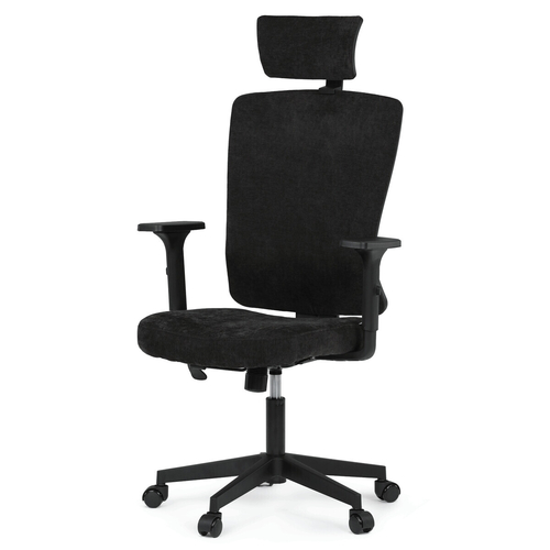 Kancelářská židle, houpací mechanismus, černá látka, KA-W3137 BK