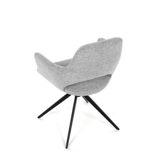 Jídelní židle otočná 360°, šedá, látka, DCH-D1320 GREY2