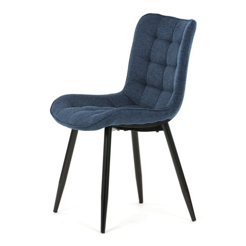 Jídelní židle, modrá, látka, HC-462 BLUE2