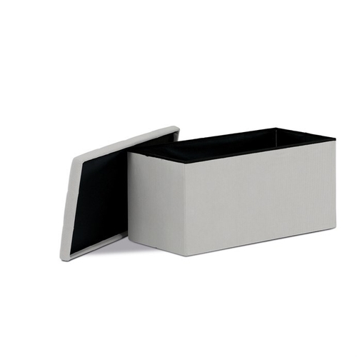 Taburet s úložným prostorem, krémová, manšestrová látka, TAB-472 CRM6