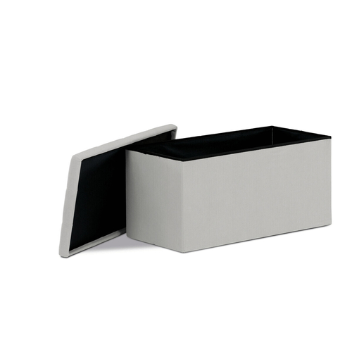 Taburet s úložným prostorem, krémová, manšestrová látka, TAB-472 CRM6