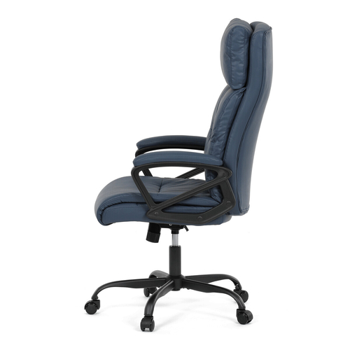 Kancelářské křeslo, houpací mechanismus, modrá ekokůže, KA-Y346 BLUE
