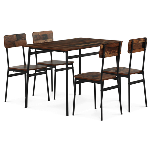 Jídelní set s 4 židlemi, 110x70x76cm, mdf, old wood, AUT-O2155 OLW2