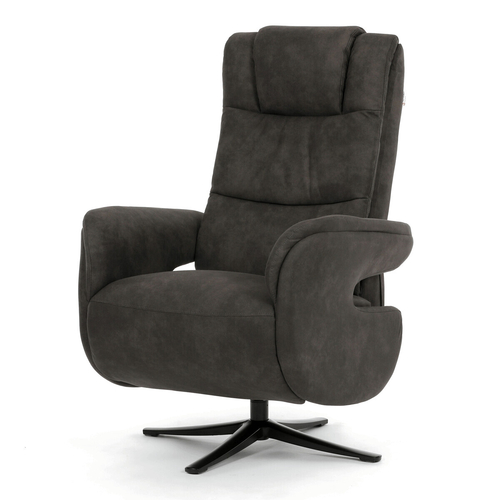 Polohovací křeslo, elektrické zabudované ovládání, funkce zero gravity, šedá, látka vintage, TV-C5590 SIL3