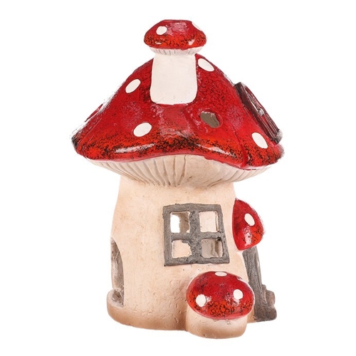 Domeček z magnesia - muchomůrka, na vložení svíčky