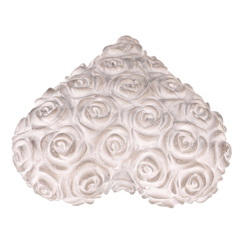 Srdce s růžemi - betonové, šedé