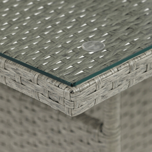 Zahradní sestava 100x60x69cm, polyratan, šedá, AZS-A1442 GREY