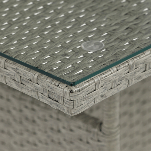 Zahradní sestava 100x60x69cm, polyratan, šedá, AZS-A1442 GREY