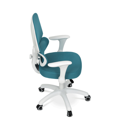 Dětská židle, výškově nastavitelná, modrá síťovina, KA-K1063 BLUE