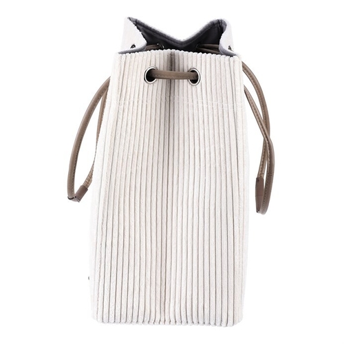 Koš prádelní - manšestr, stahovací, krémový