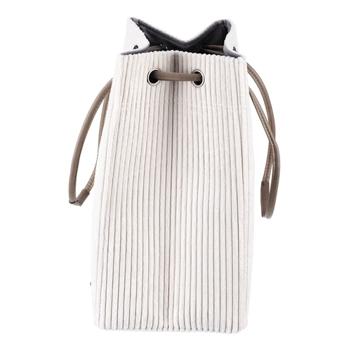 Koš prádelní - manšestr, stahovací, krémový