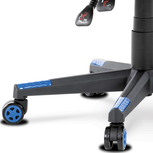 Herní křeslo, houpací mechanismus, černá ekokůže, KA-Y213 BLUE