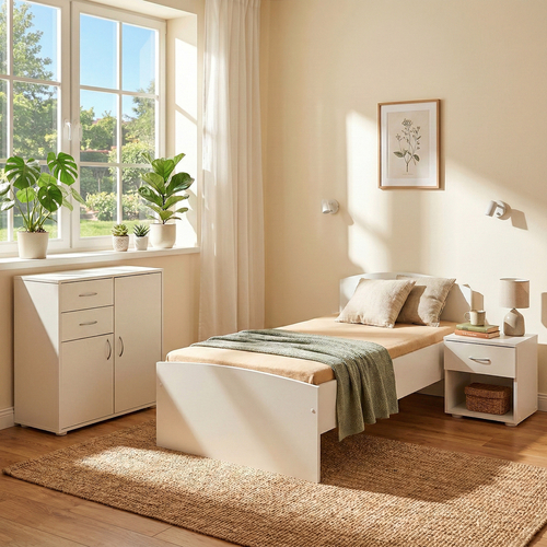 Noční stolek 140 bílá