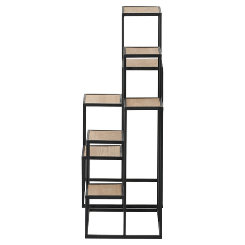 Stojan 4 patrový - kov a MDF deska (dýha jasan), cena za sadu 2 ks