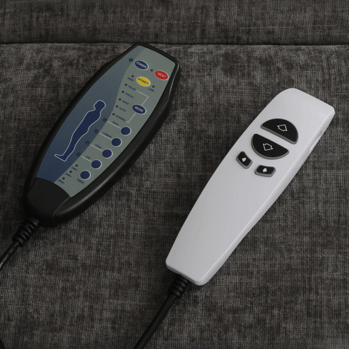 Polohovací křeslo, elektrické kabelové ovládání, šedá, látka, TV-H9727 GREY2