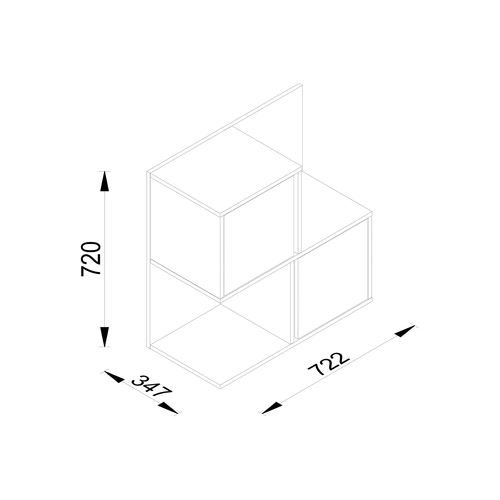 Knihovna 4 STEPS bílá/dub Artisan