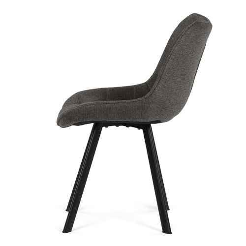 Jídelní židle, šedá, látka, HC-V3068 GREY2