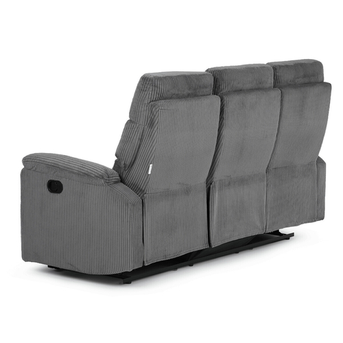 Sedací souprava, polohovací, šedá, manšestrová látka, ASD-C5981 GREY6