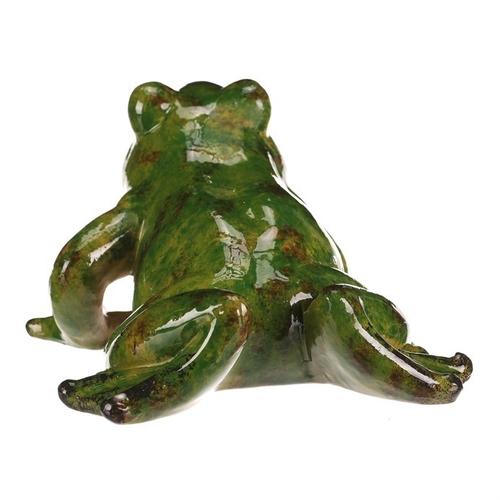 Žába - keramická figurka, vel. M, barva zelená