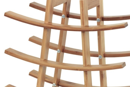 Stojan na víno - bambusový, třípatrový, barva přírodní