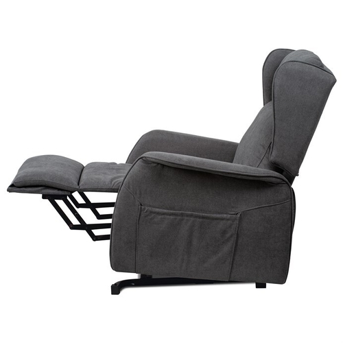 Polohovací křeslo, elektrické kabelové ovládání, šedá, látka, TV-1190 GREY2
