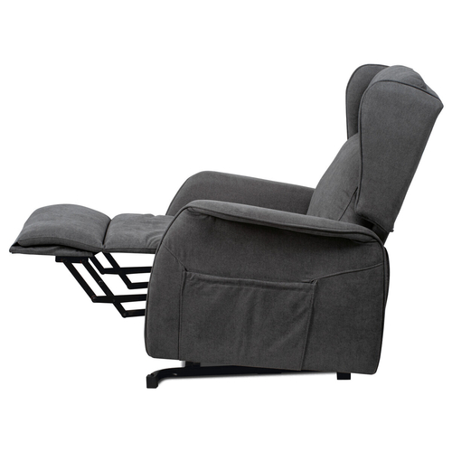Polohovací křeslo, elektrické kabelové ovládání, šedá, látka, TV-1190 GREY2