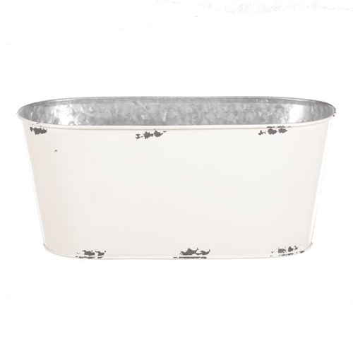 Kovový truhlík, design s růžemi.