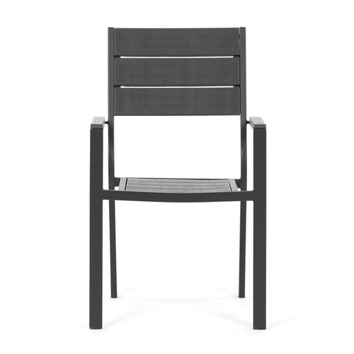Zahradní sestava 156x78x74cm, polywood, šedá, AZS-B1656 GREY