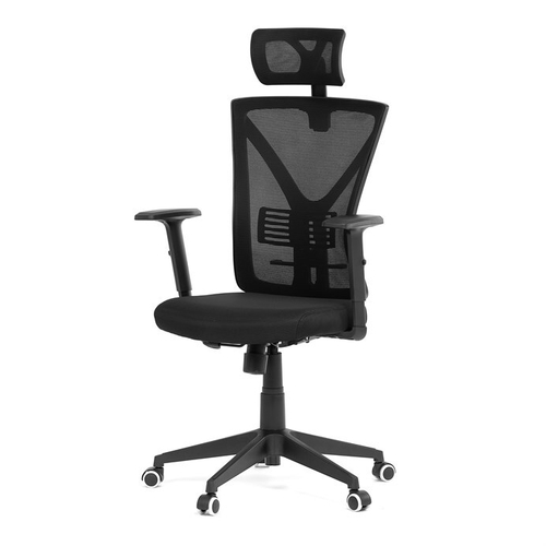 Kancelářská židle, houpací mechanismus, černá síťovina, KA-Q851 BK