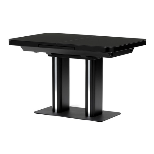 Jídelní stůl rozkládací 120-160x80 cm, mdf, černá, HT-D1926 BK