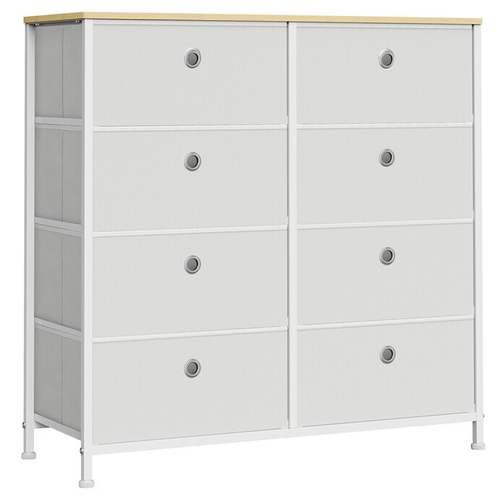 Komoda 80x30x82cm, kov, bílá, AUK-E1024 WT