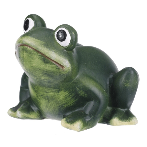 Žába - keramická figurka, vel. L, zelená