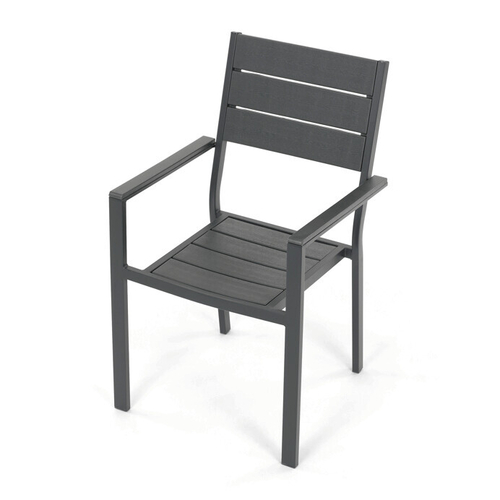 Zahradní sestava 156x78x74cm, polywood, šedá, AZS-B1656 GREY