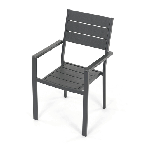 Zahradní sestava 156x78x74cm, polywood, šedá, AZS-B1656 GREY